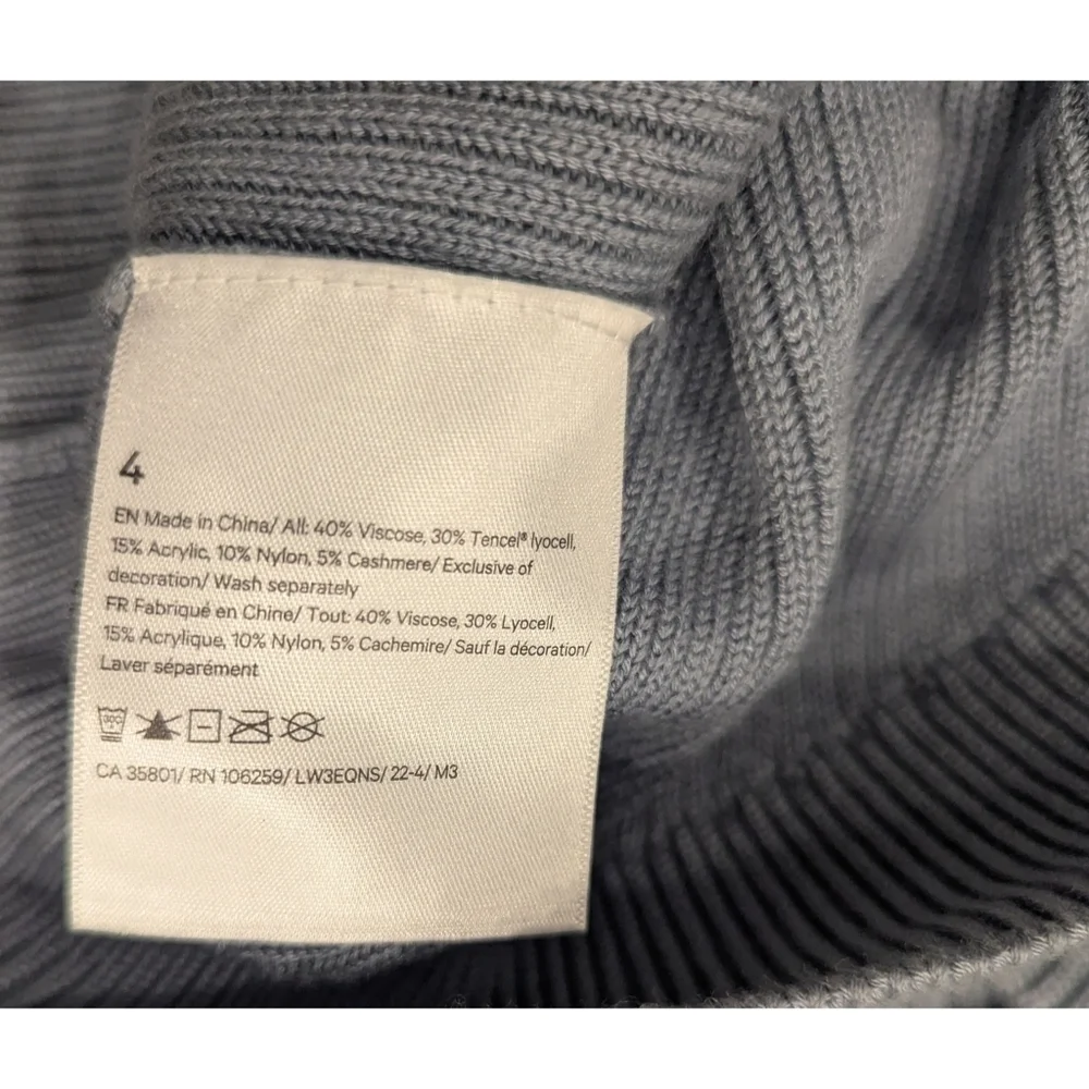 Lululemon Reversible Crossover Sweater In Chambray Size 4